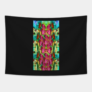 Pink Iris Cluster Tapestry