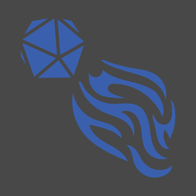 Reckless Attack Podcast Dice Logo Cobalt by Reckless Attack