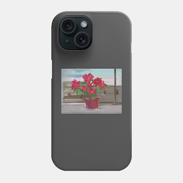 spring poinsetta Phone Case by trishaclarkin