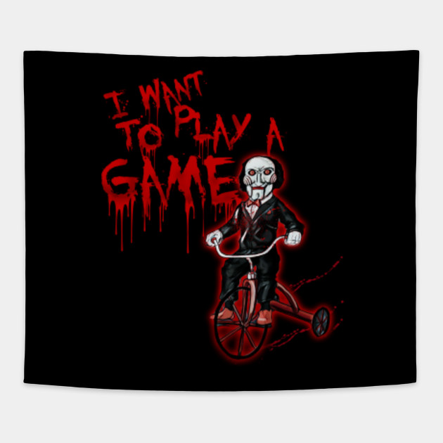 I want to play a game - Jigsaw - Tapestry | TeePublic