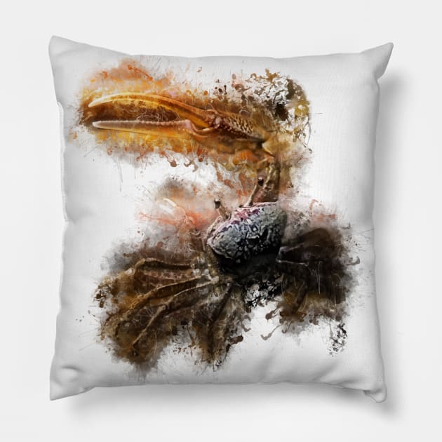 Fiddler Crab Pillow by ElviraDraat