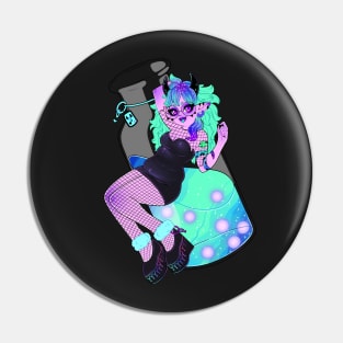 Monster Boba Girl Pin