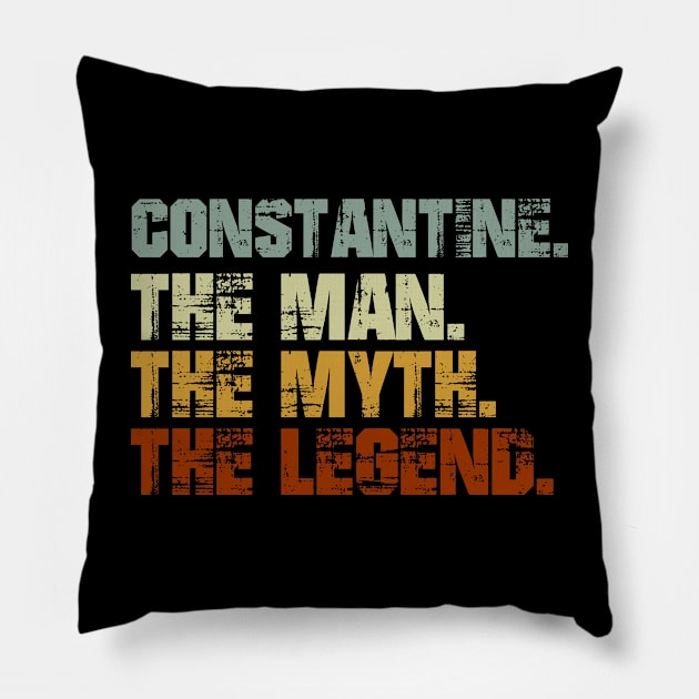 CONSTANTINE The Man The Myth The Legend Pillow by designbym