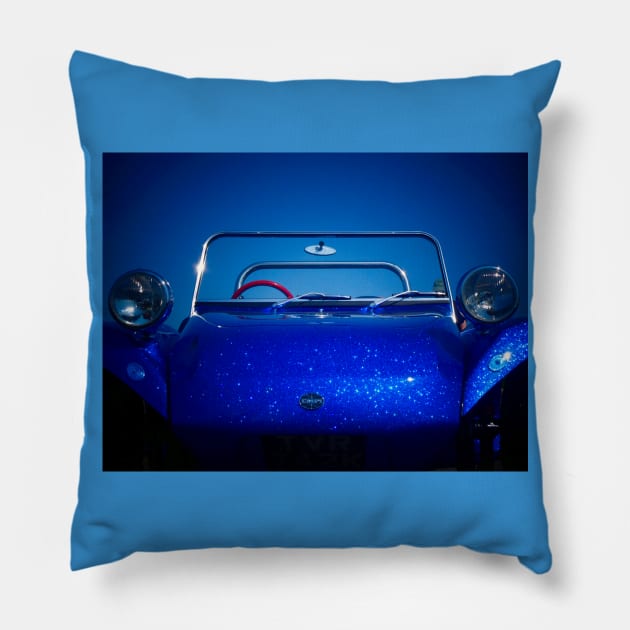 Dune Buggy in Blue Pillow by JonDelorme