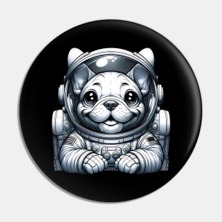 French Bulldog Astronaut Art Design Pin