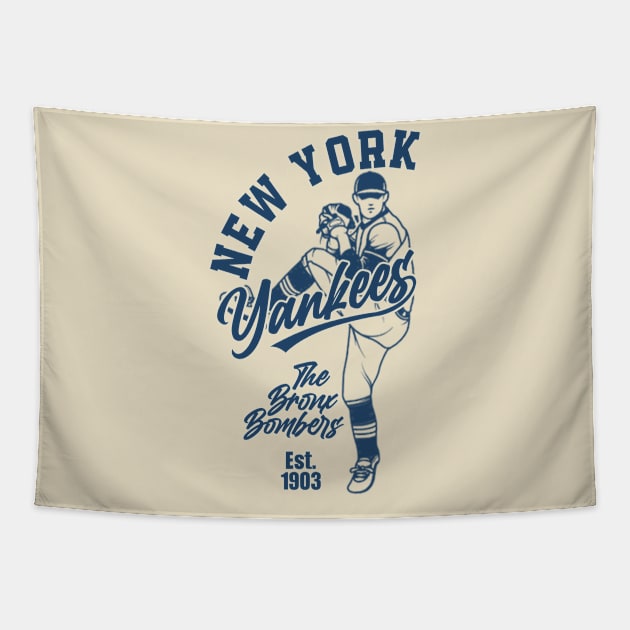 New York Yankees By Semrawud Tapestry by semrawud