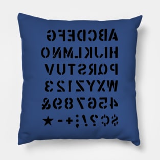 reverse stencil Pillow