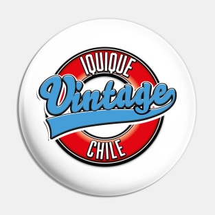 Iquique chile vintage logo Pin