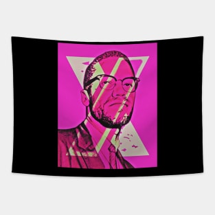 Malcolm X Pink Tapestry