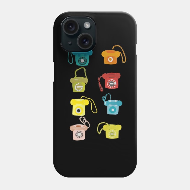 Retro phones Phone Case by jenblove