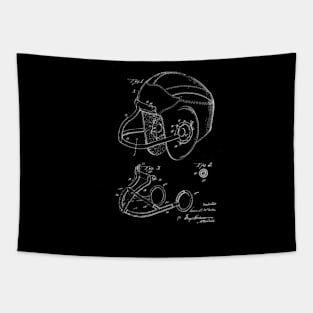 Nose Guard Vintage Patent Drawing Tapestry