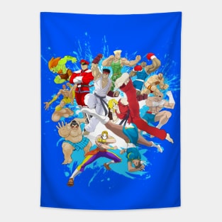 Street Fighting World Warriors Tapestry