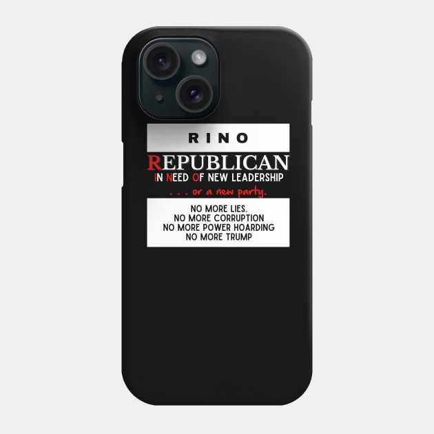 I am a RINO Republican Phone Case by Bold Democracy