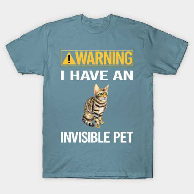 Disover Funny Invisible Pet Bengal Cat 01 - Bengal Cat - T-Shirt