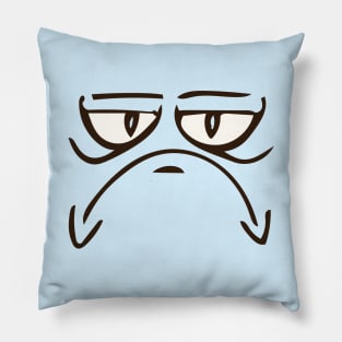 Grumpy Face Pillow