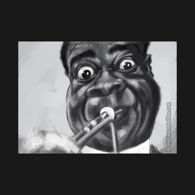 Discover Louis Armstrong - Caricatures Famous Music - T-Shirt