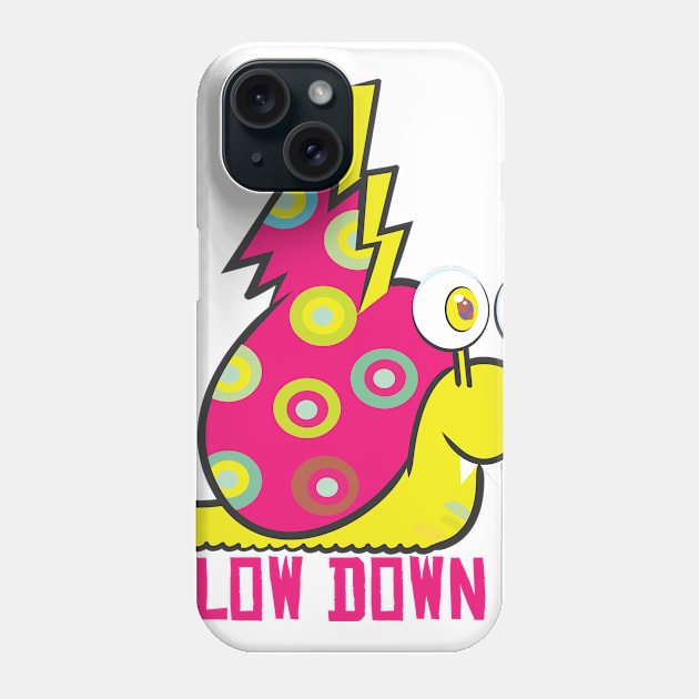 Slow down Snail Phone Case by hsf