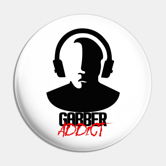 Gabber Addict - Black Pin by SimpleWorksSK