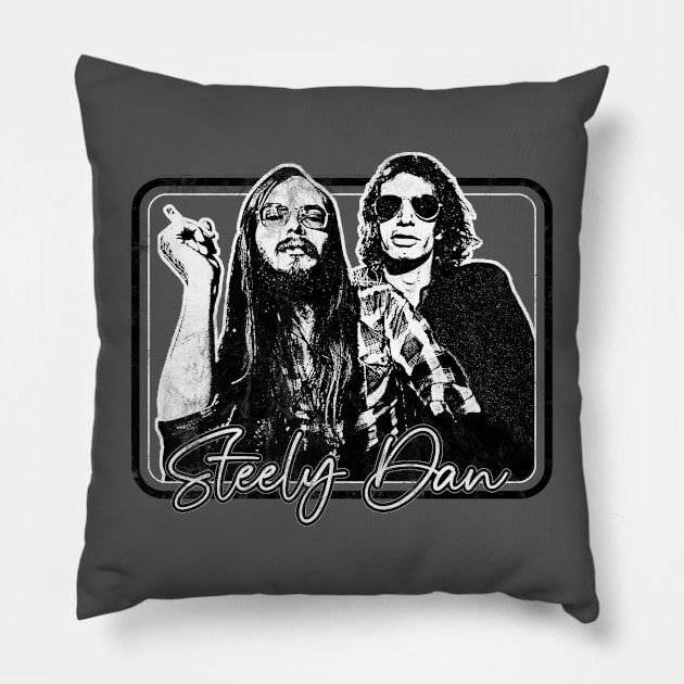 Steely Dan \/\/ Retro Style Faded Design Pillow by DankFutura