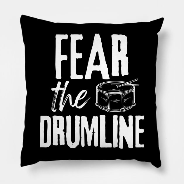 Fear the Drumline High School Marching Band Percussion Pillow by MalibuSun