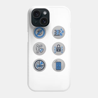 Cybersecurity Technical Controls Icons Phone Case