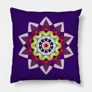 Bright kaleidoscope flower Pillow