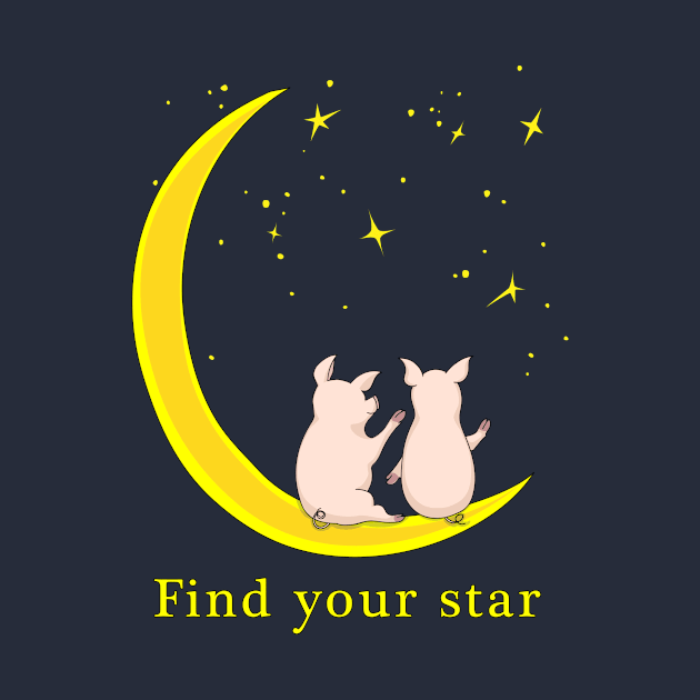 find you star with piggies by Alina