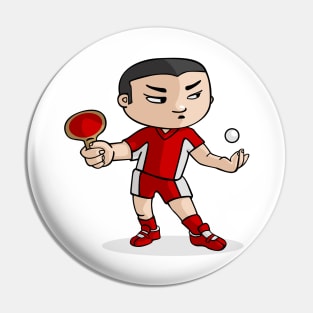 Tennis table player Pin