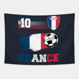 France 10 Soocer Jersey France Football Fan Soccer 2022 Tapestry