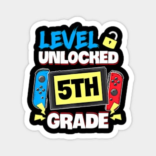 Level 5Th Grade Unlocked Back To School First Day Boys Girls Magnet