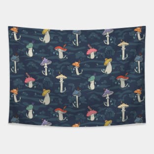 Forest ball of the mushroom cats Tapestry