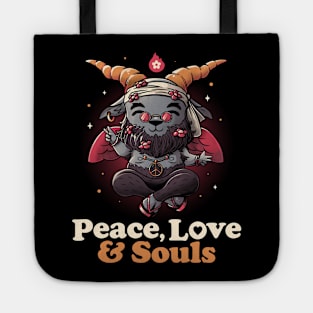 Peace, Love And Souls Creepy Cute Baphomet Gift Tote