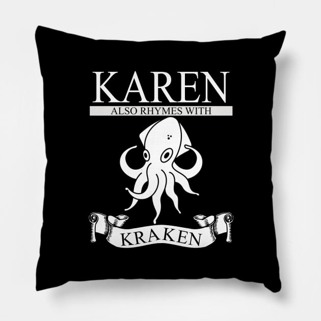 Karen Rhymes with Kraken Pillow by giovanniiiii