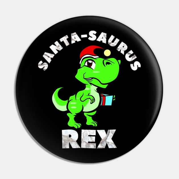 Christmas Kids Gift Santa Dinosaur Santa-Saurus Rex Pin by Midlife50