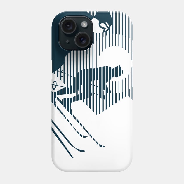 Alpine Skiing Phone Case by Digster