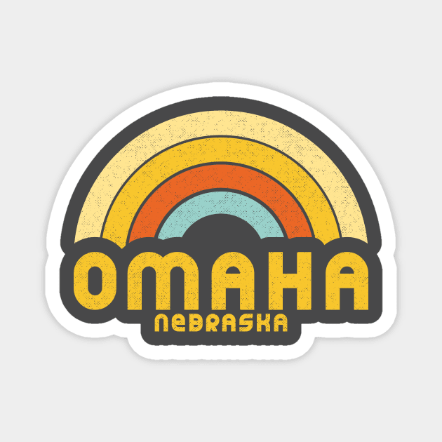 Retro Omaha Nebraska Magnet by dk08