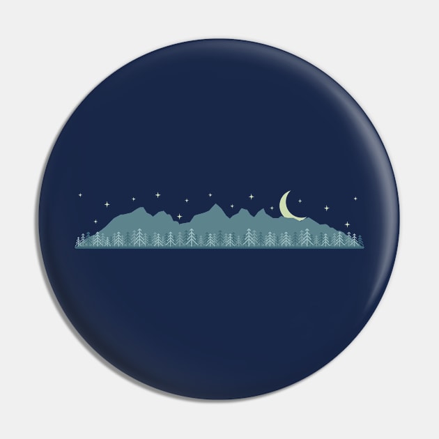 Evening Mountains Pin by footloosefabric