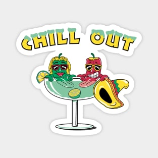 Chill Out Chili Pepper Margarita Magnet