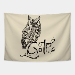 Gothic Owl Tapestry