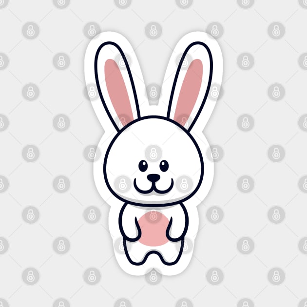 Cute Bunny Cartoon Magnet by garistipis