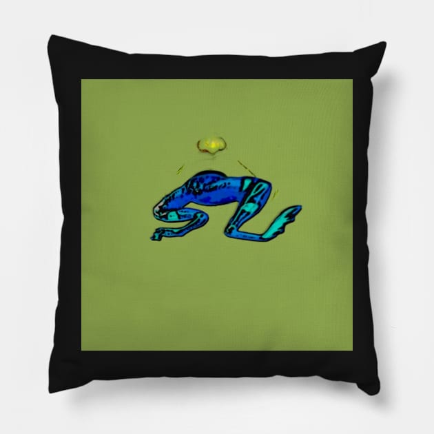 Baby Alien Eating Frog Pillow by BoneArtPetite