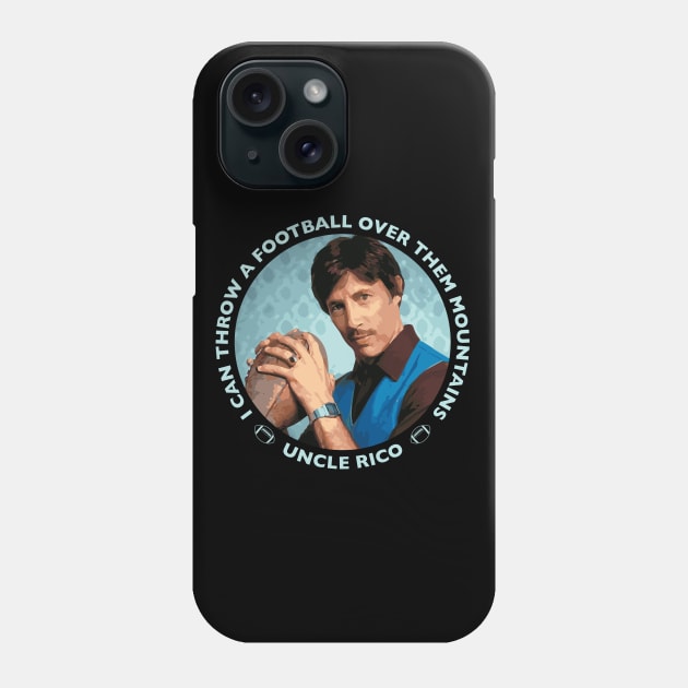 Uncle Rico - Football - Mountains - Blue Phone Case by Barn Shirt USA