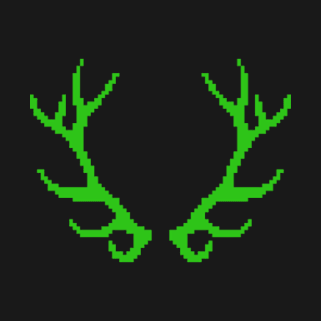 Green Pixel Antlers by PixelArtPlanet