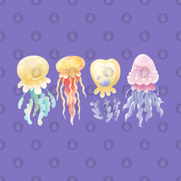 Cartoon jellyfish by OllyKo