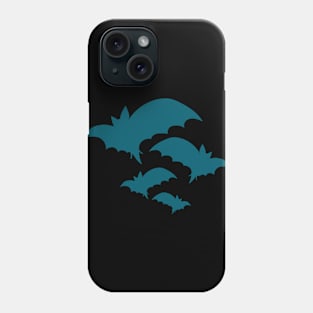 Blue Bats, Goth, Creepy Halloween Phone Case