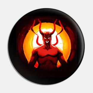 Satan stickers Pin