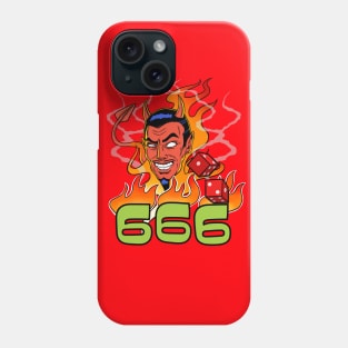 Rockabilly Lowbrow Devil with Dice Art Phone Case