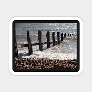 Sea defences on Dungeness beach Magnet