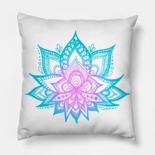 Pastel Vibes Lotus Flower Mandala Pillow