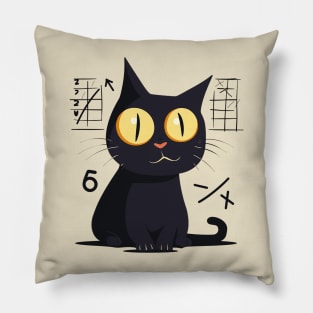 cat and math Pillow